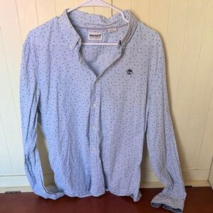 Timberland Men's Light Blue Patterned Shirt